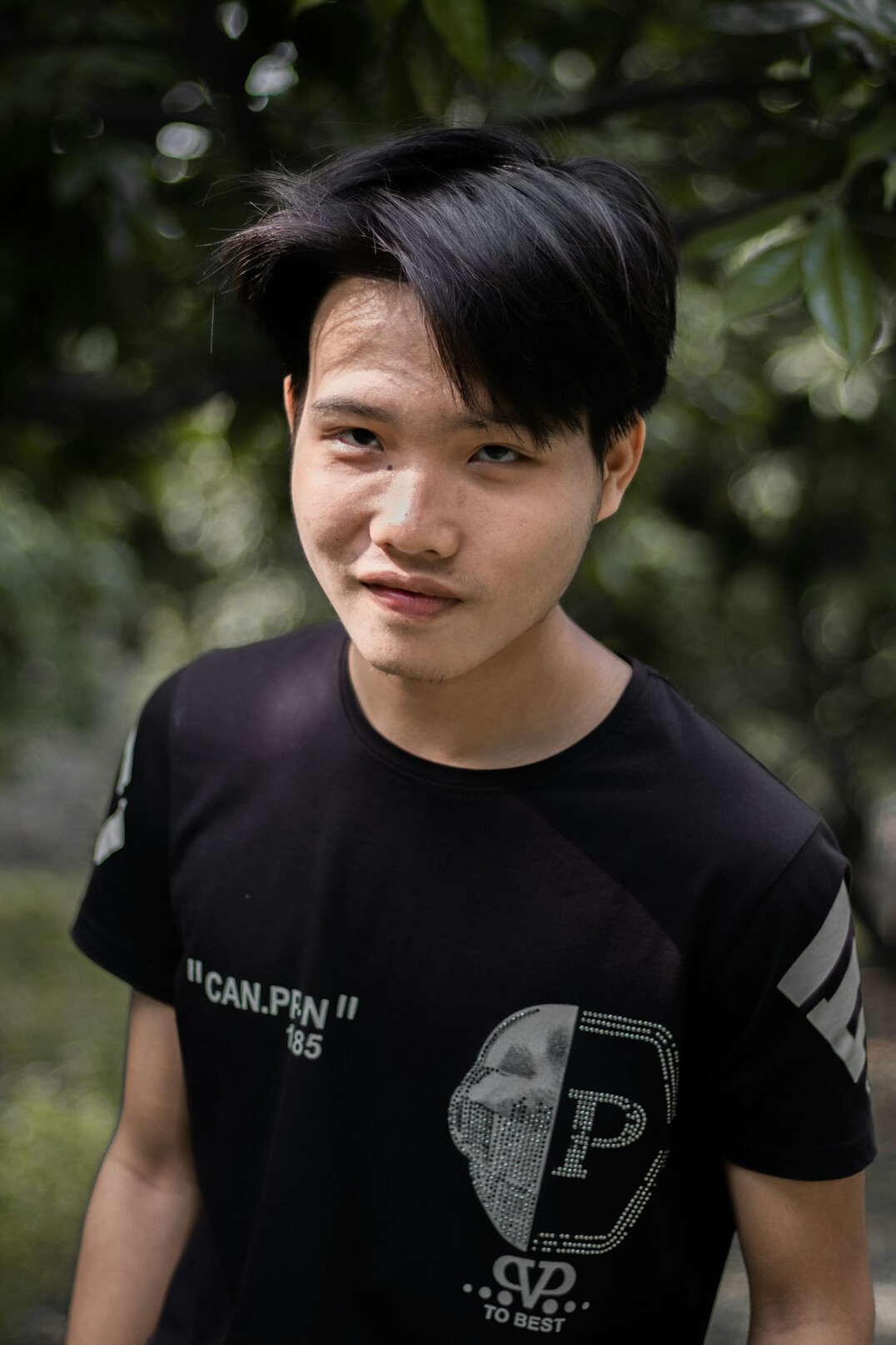 Portrait of a Japanese male athlete in sportswear